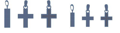 ペンダント・クロスの基本デザイン図